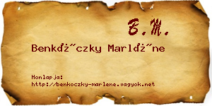 Benkóczky Marléne névjegykártya